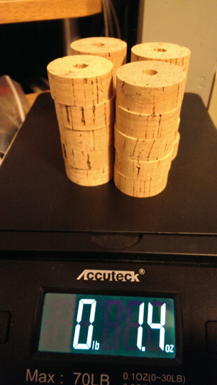 20 aaa grade natural cork rings: 1.4 ounces